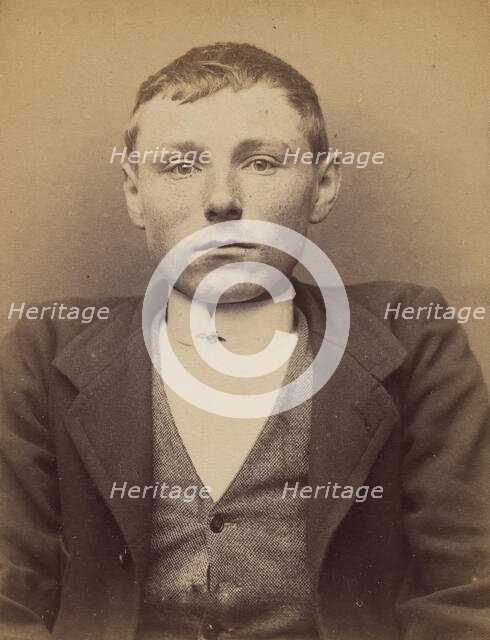 Bellemans. Eugène (ou Michel). 23 ans, né à Gand (Belgique). Tailleur d'habits. Anarchiste..., 1894. Creator: Alphonse Bertillon.