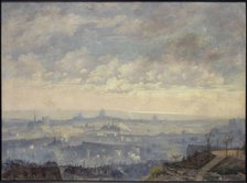 View of Paris, taken from the heights of Montmartre, 18th arrondissement, 1900. Creator: Marius Estienne.