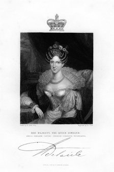 Queen Adelaide, the Queen consort, 19th century.Artist: H Cook