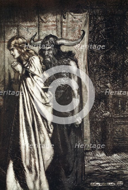 'O wife betrayed I will avenge they trust deceived!', 1924.  Artist: Arthur Rackham