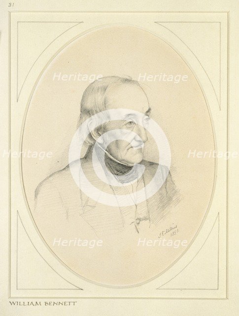 Portrait of William Bennett, 1850. Artist: John Everett Millais.