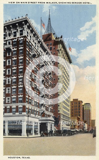 Main Street, Houston, Texas, USA, 1918. Artist: Unknown