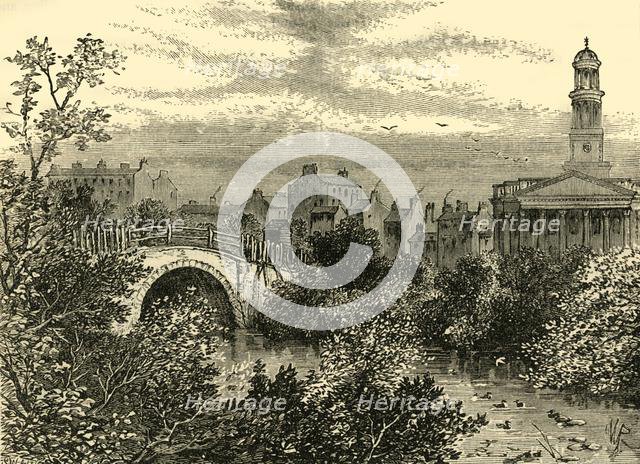 'Old Bridge Over the Lake, Regent's Park, in 1847', (c1876). Creator: Unknown.