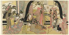 Drawing Lots for Prizes (Ho biki), Japan, c. 1798. Creator: Kitagawa Utamaro.