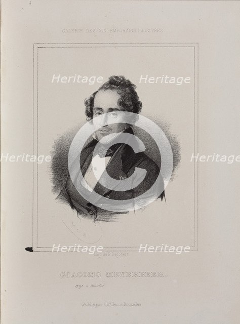 Portrait of the composer Giacomo Meyerbeer (1791-1864), 1841.