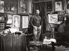 Henri Matisse in the workshop of Henri Evenepoel. Paris, 1897. Creator: Evenepoel, Henri Jacques Edouard (1872-1899).