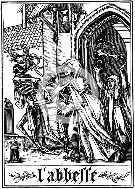 'The Abbess visited by Death', 1538. Artist: Hans Holbein the Younger