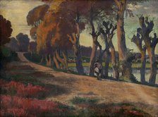 Landscape with a Herdsman, 1920-1930. Creator: Jozef Hanula.
