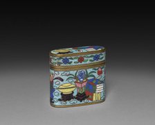 Cloisonne Opium Box and Lid, c 1800s. Creator: Unknown.