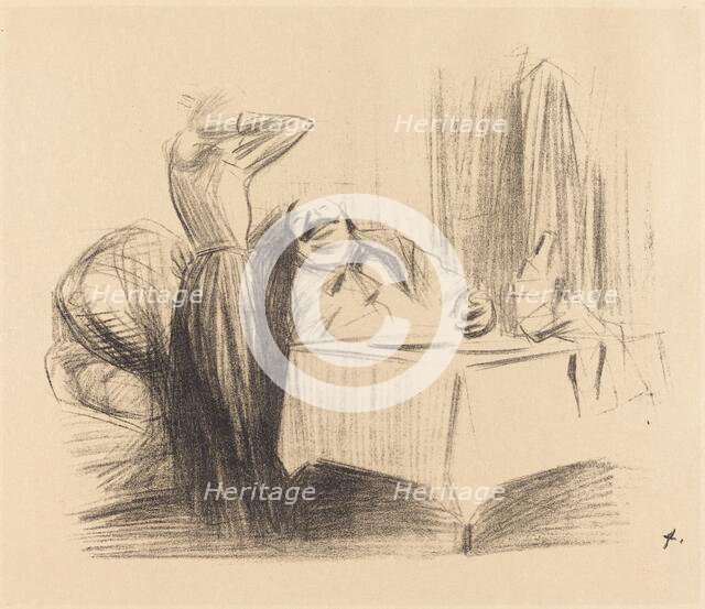 Scene in a Private Room (horizontal plate), c. 1905. Creator: Jean Louis Forain.