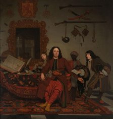 Thomas Hees and his Servant Thomas and Nephews Jan and Andries Hees, 1687. Creator: Michiel van Musscher.