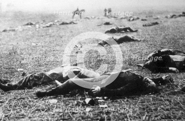 'Death on a Misty Morning', aftermath of the Battle of Gettysburg, American Civil War, 5 July 1863. Artist: Unknown