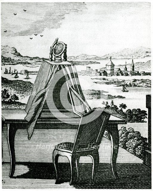 Portable tent type of camera obscura, 1764. Artist: Unknown