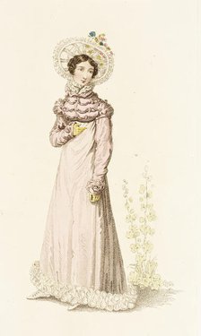 Fashion Plate (Public Promenade or Summer Visiting Dress), 1819. Creator: John Bell.