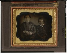 Unidentified girl and boy, between 1850 and 1860. Creator: Francis Grice.