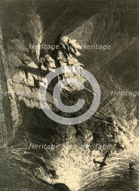 'The "Spouting Horn" in a Storm', 1872.  Creator: W. J. Linton.