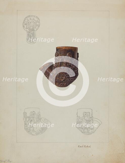 Pipe Bowl, c. 1938. Creator: Carl Keksi.