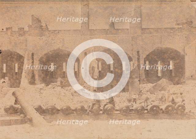 The Evacuation of Fort Sumter, April 1861, April 1861. Creator: J. M. Osborn.