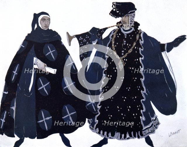 'Two Heralds', ballet costume design, 1911. Artist: Leon Bakst