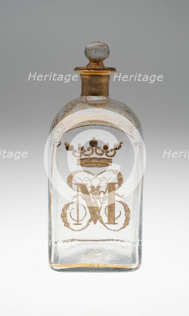 Bottle with Stopper, Spain, c. 1771. Creator: Unknown.