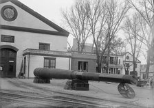 Navy Yard, U.S., Washington - 14 Inch Guns, Ready To Go To Proving Ground, 1917. Creator: Harris & Ewing.