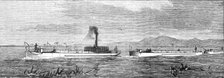 The Indian Famine: steam-tugs and lighters for conveying grain, 1874. Creator: Unknown.