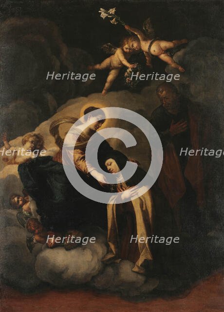 The Mystical Marriage of Saint Theresa , 1641-1642. Creator: Cairo, Francesco (1607-1665).