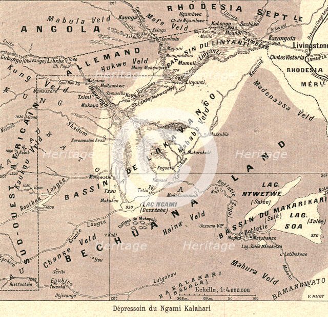 ''Depressoin du Ngami Kalahari; Afrique Australe', 1914. Creator: Unknown.