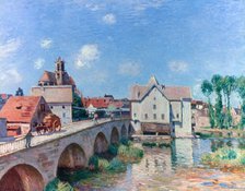 'The Bridge at Moret', 1893. Artist: Alfred Sisley