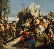 Christ on the route to Calvary, unknown date, (c1730). Creators: Workshop of Giovanni Battista Tiepolo, Giovanni Battista Tiepolo.