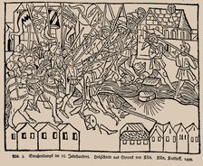 Street fighting in the 15th century. From the Cologne Chronicle by Johann Koelhoff , 1499.
