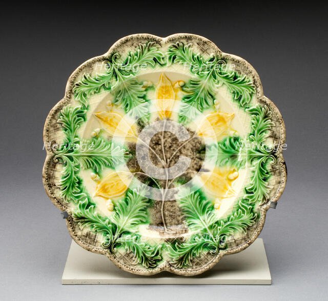 Plate, Staffordshire, 1760/70. Creator: Staffordshire Potteries.