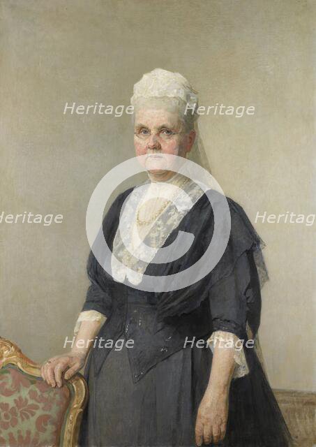Queen Emma, princess of Waldeck-Pyrmont, widow of King Willem III, 1918.  Creator: Jan Veth.