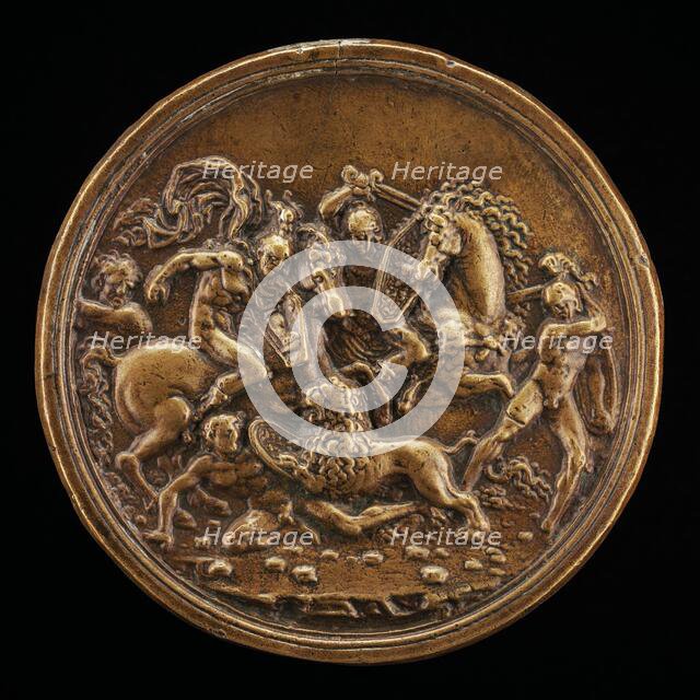 A Lion-Hunt, late 15th - early 16th century. Creator: Moderno.