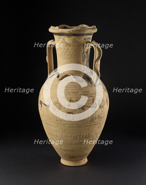 Geometric Attic neck-amphora, 8th-7th century BC. Artist: Tapestry Workshop.