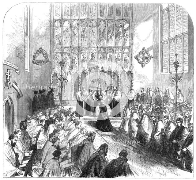 Consecration of the Suffragan Bishop of Nottingham, 1870. Creator: C. R..