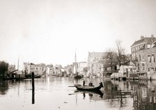 Boat on the canal, Dordrecht, Netherlands, 1898.Artist: James Batkin