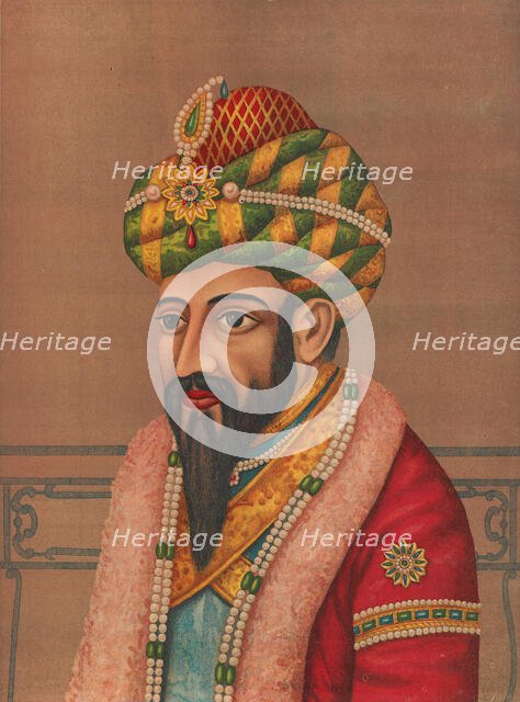 Portrait of a Man with a Jeweled Turban, 1880s. Creator: Unknown.