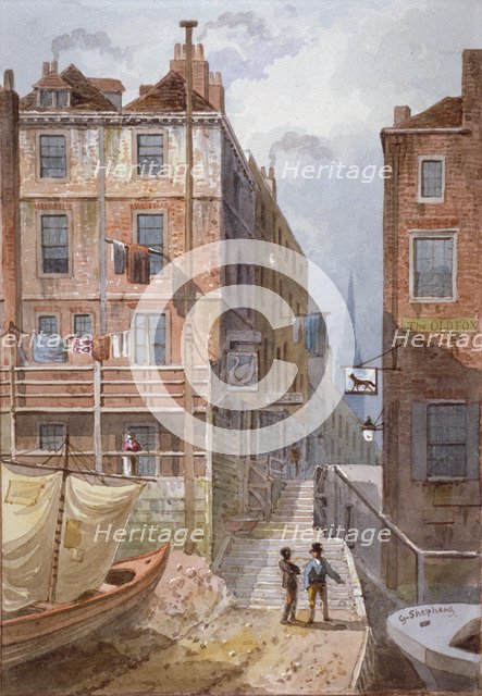 Hungerford Stairs, Westminster, London, c1815. Artist: George Shepherd