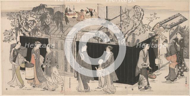 Returning from a Poetry Gathering, Japan, c. 1785/89. Creator: Kubo Shunman.