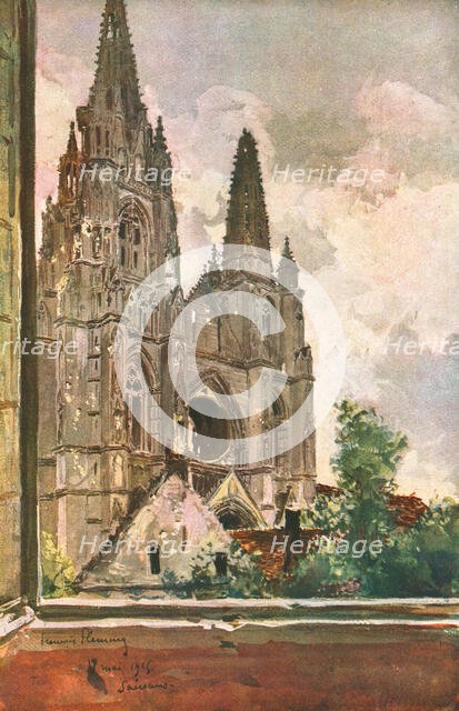 ''Soissons; Les ruines de Saint-Jean-des-Vignes, a Soissons', 1915. Creator: Francois Flameng.