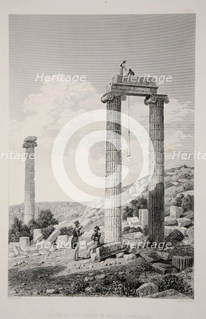 Ruins of the Temple of Apollo Branchidae, pub. 1863 (lithograph). Creator: English School (19th Century).
