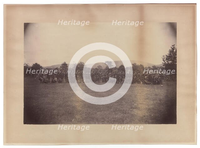Photograph of members of the 55th Massachusetts Infantry, 1863-1865. Creator: Unknown.