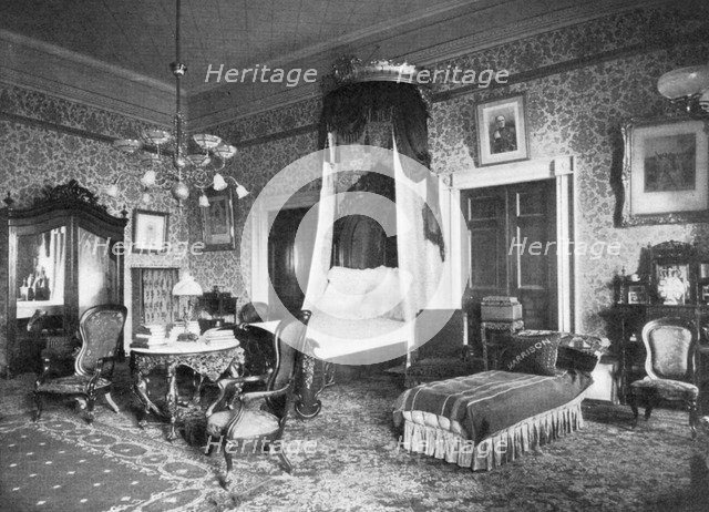 President Harrison's bedroom at the White House, Washington DC, USA, 1908. Artist: Unknown
