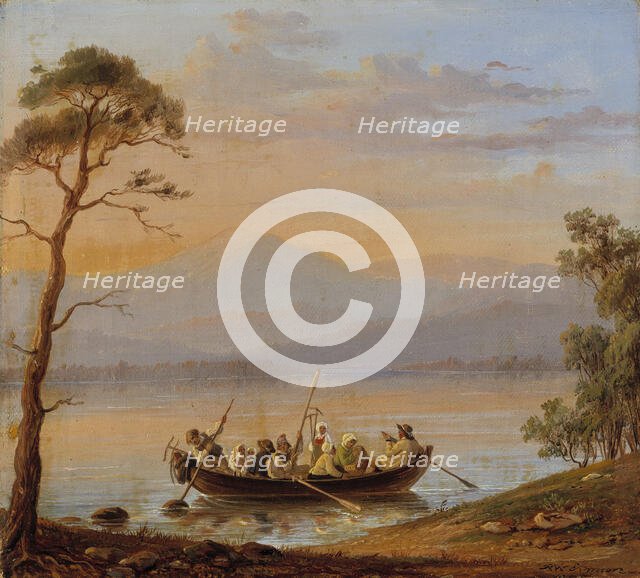 Boat Trip in Sweden, 1855. Creator: Robert Wilhelm Ekman.