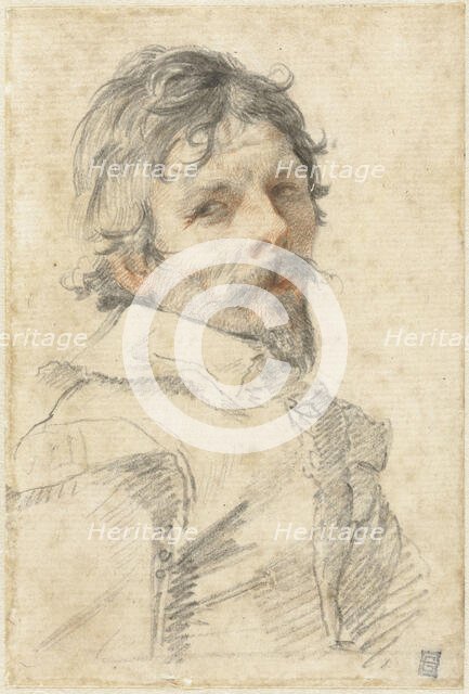 Self-Portrait, c. 1640. Creator: Mellan, Claude (1598-1688).