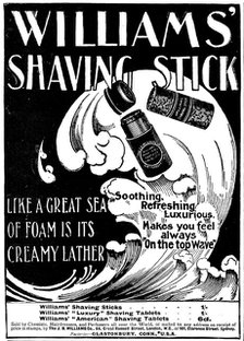 Advertisement for Williams' Shaving Stick, 1898. Creator: Unknown.