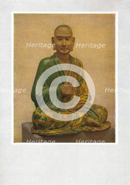 'Seated Figure of a Lohan - T'Ang Dynasty', c7th to 10th century AD, (1936). Artist: Unknown.
