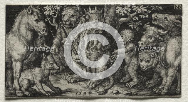 The King of Beasts, 1594. Creator: Nicolaes de Bruyn (Netherlandish, 1571-1656); A. van Londerseel.