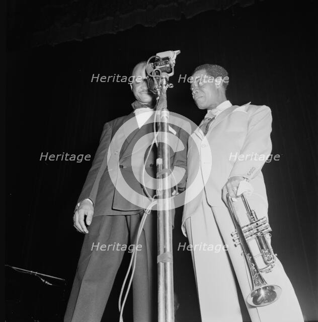 Portrait of Louis Armstrong, Carnegie Hall, New York, N.Y., ca. Feb. 1947. Creator: William Paul Gottlieb.